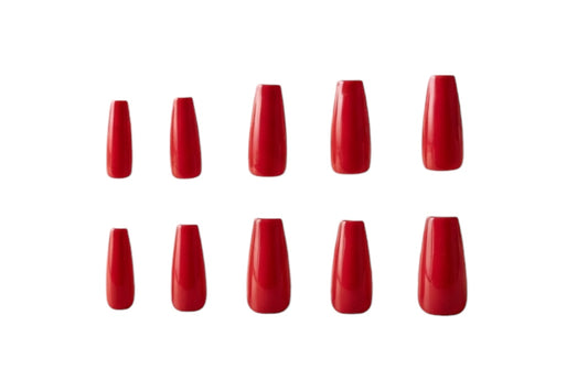 Polished press ons Luxury press-on nails with glossy finish, precision shape, and high-end salon-quality design