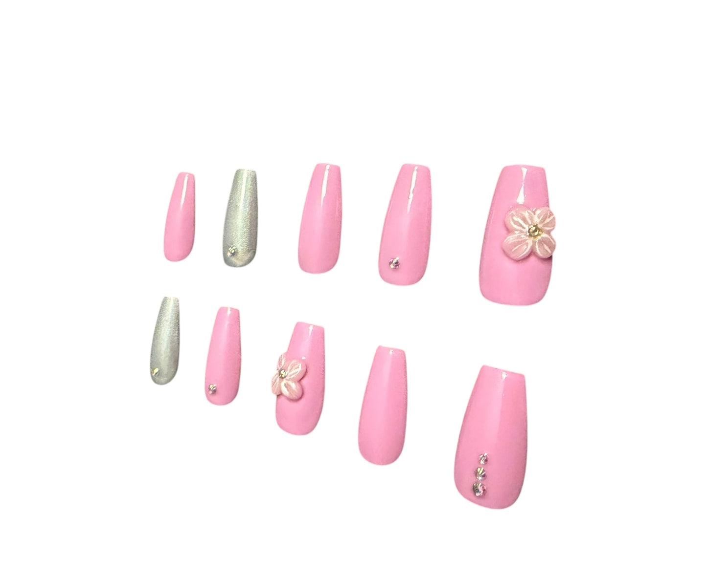 Polished press ons Luxury press-on nails with glossy finish, precision shape, and high-end salon-quality design